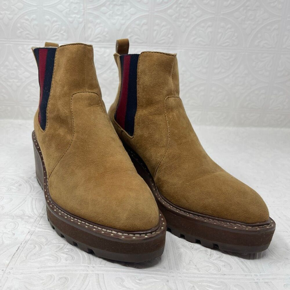 Cecelia New York Suede Wedge Booties - Sz 6